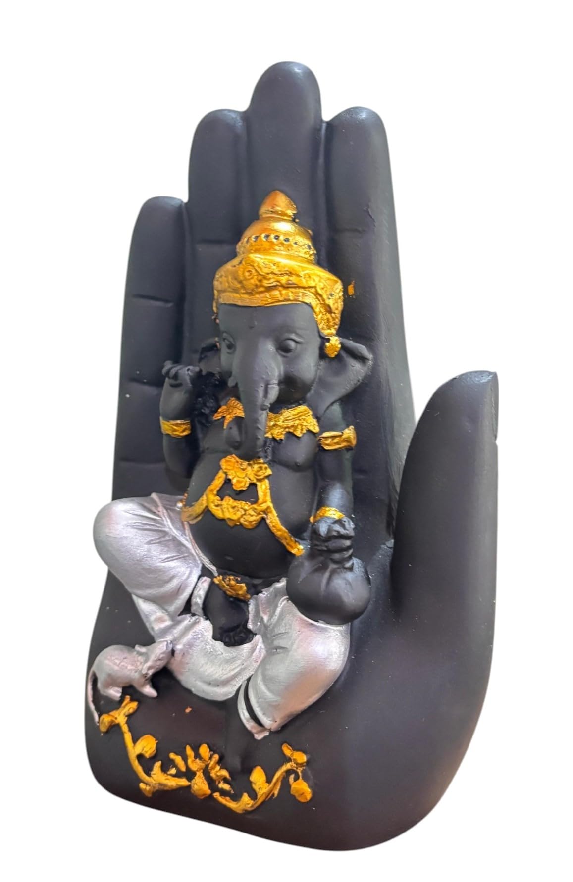 Srimaa Ventures Lord Ganesha Palm Pose Figurine || Sacred Siddhi Vinayak Idol For Mandirs, Spiritual Prayers