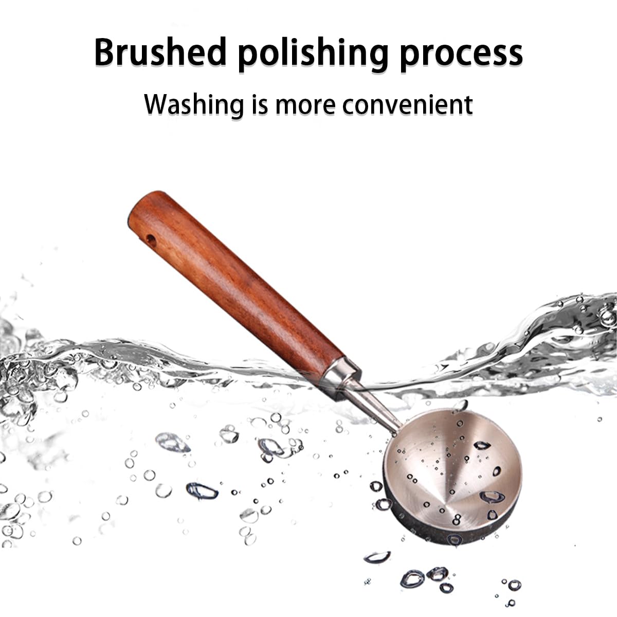 2 Pcs Coffee Scoop Vintage Coffee Measuring Spoon Stainless Steel Coffee Spoon With Nature Walnut Wood Handle Long Wooden Handle