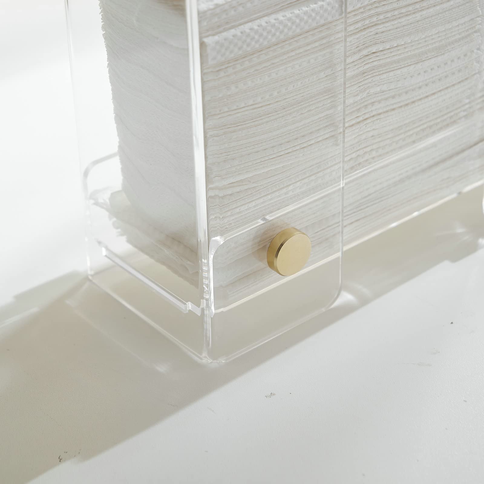 Paper Towel Dispenser Countertop Acrylic: Clear Paper Towel Holder Napkin Holder - Folded Guest Towel Storage - Suitable For Z-F