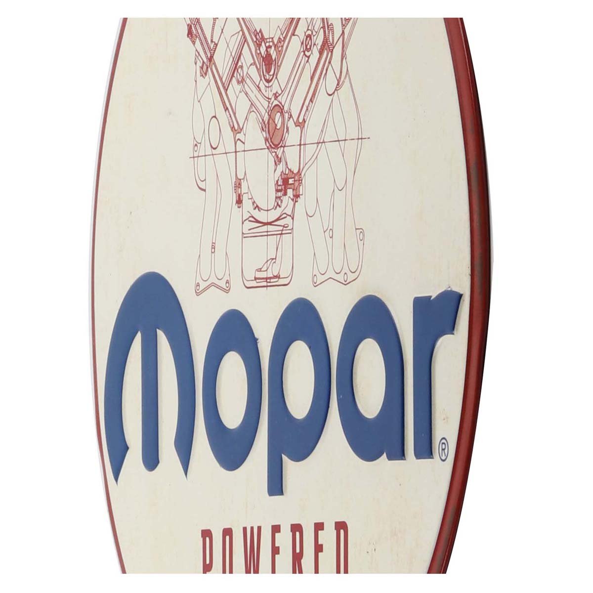 Mopar Powered Since 1937 Round Embossed Metal Sign - Vintage Mopar Sign for Garage or Man Cave