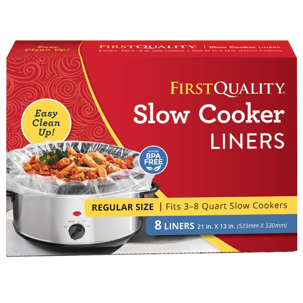 Pansaver Slow Cooker Liners - Disposable Liners For Instant Cleanup With No Scrubbing (Fits 3-8 Quarts, 8 Count)