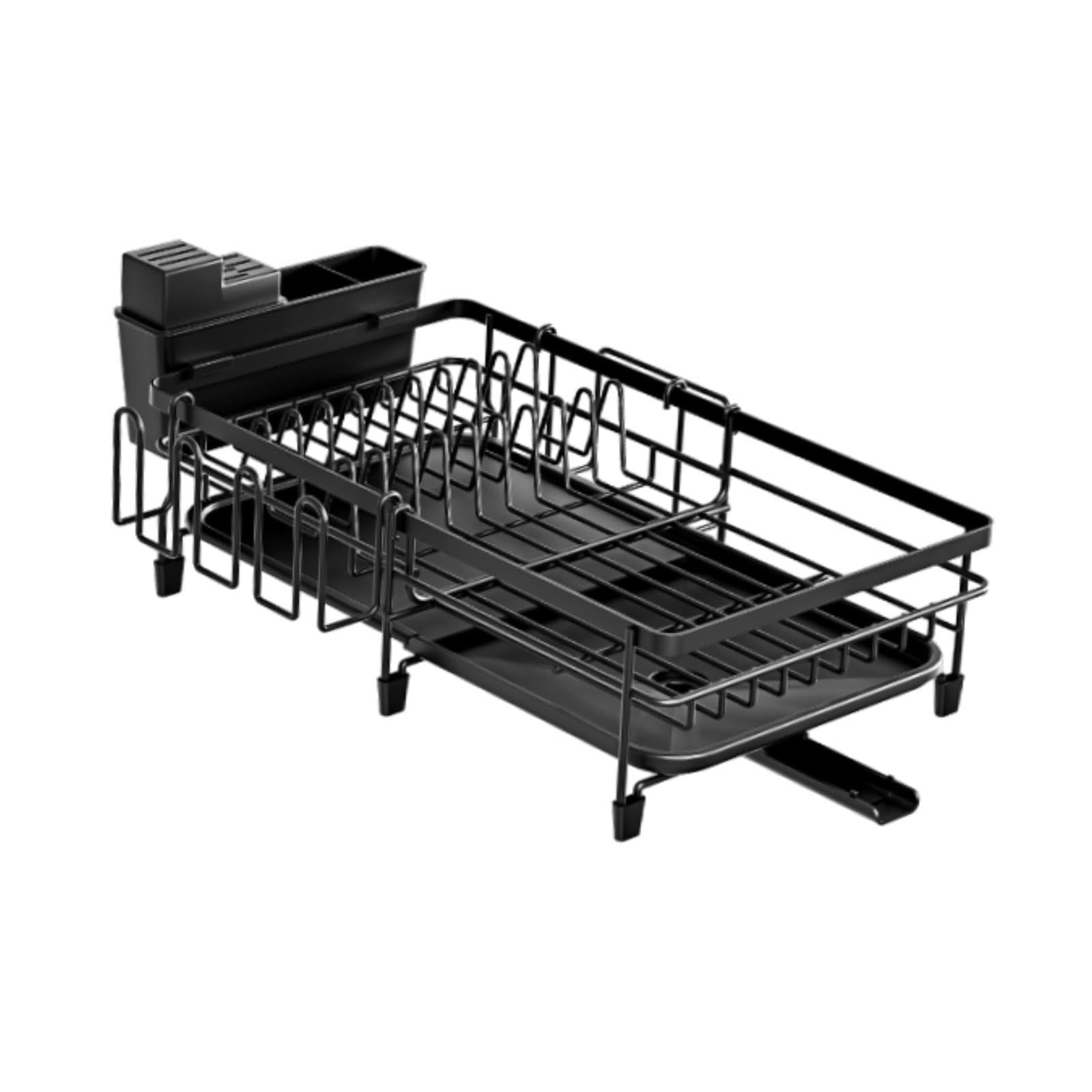 Myaddiction Retractable Dish Drying Rack Dish Drainer Stand For Apartment Plates Counter