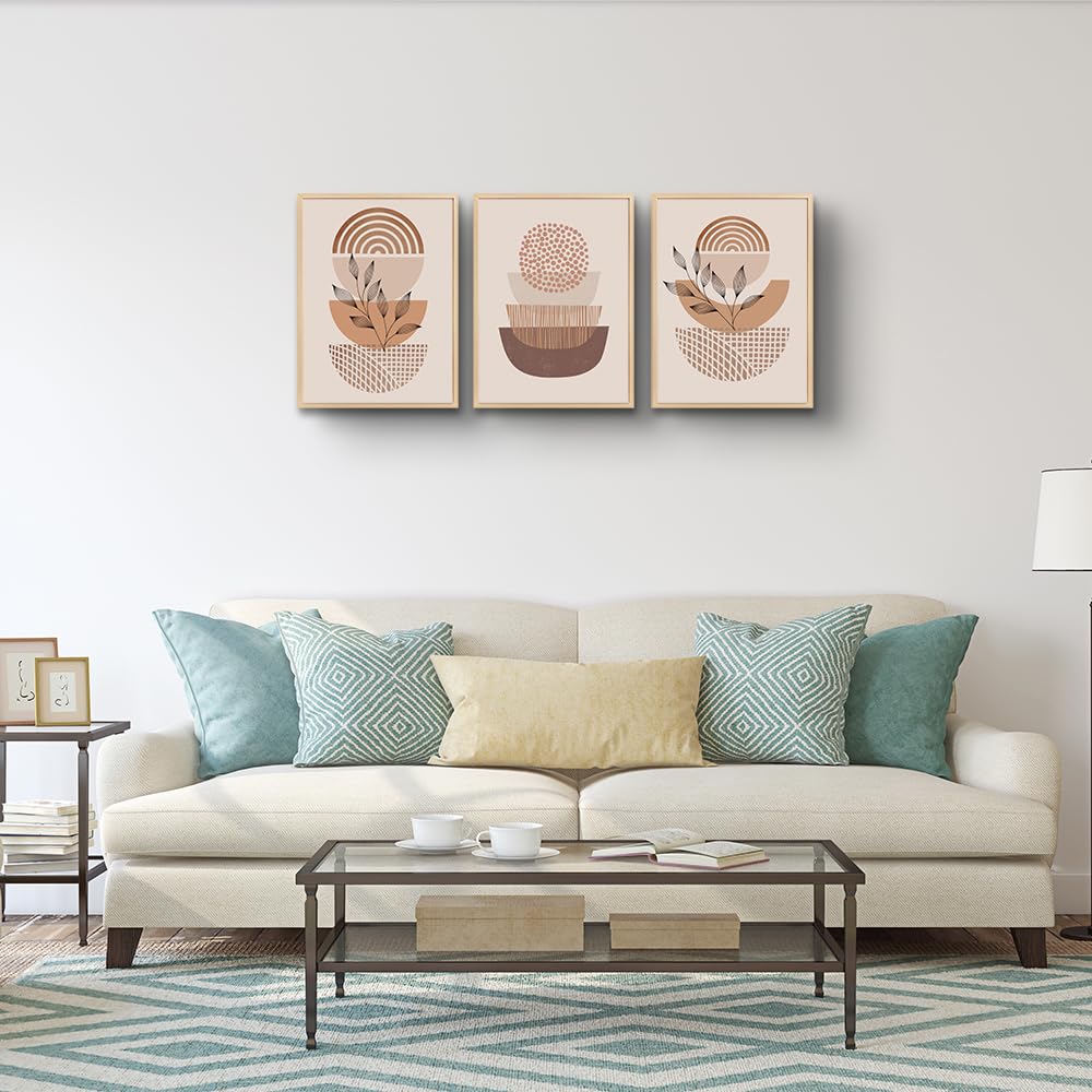 Boho Wall Decor Living Room Canvas Wall Art For Bedroom Minimalist Abstract Wall Paintings Roomwall Decorations For Kitchen Abstract Prints Office Wall Pictures Bathroom Home Decoration 3 Piece Set