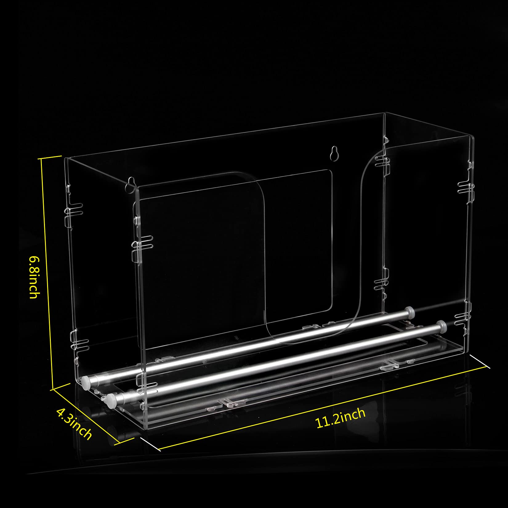 Evron Paper Towel Dispenser Countertop & Wall Mount Clear One-Hand Pull C Fold Z Fold Trifold And Multifold Paper Towel Holder (