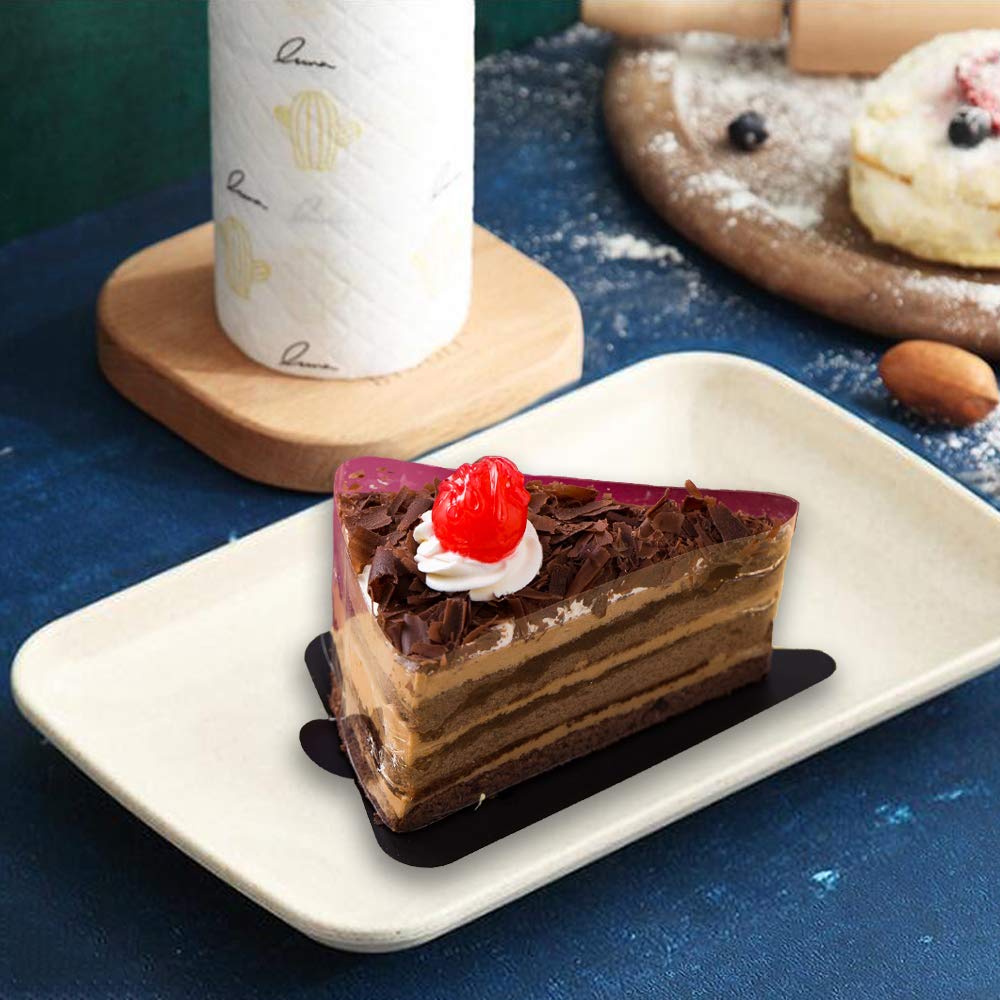 Roucerlin 4 Pack Big Rectangular Dinner Plates, Unbreakable Wheat Straw Plates, Reusable Durable Lightweight Salad Plate For Fru