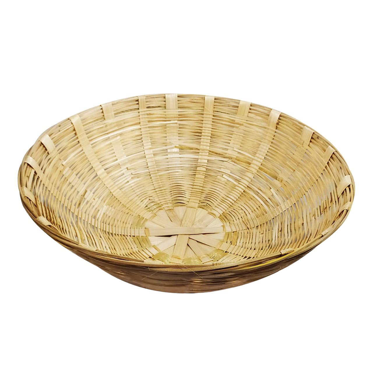Mm Will Care  We Will Care Your Products 16Inch Bamboo Fruit And Vegetable Basket (Beige)