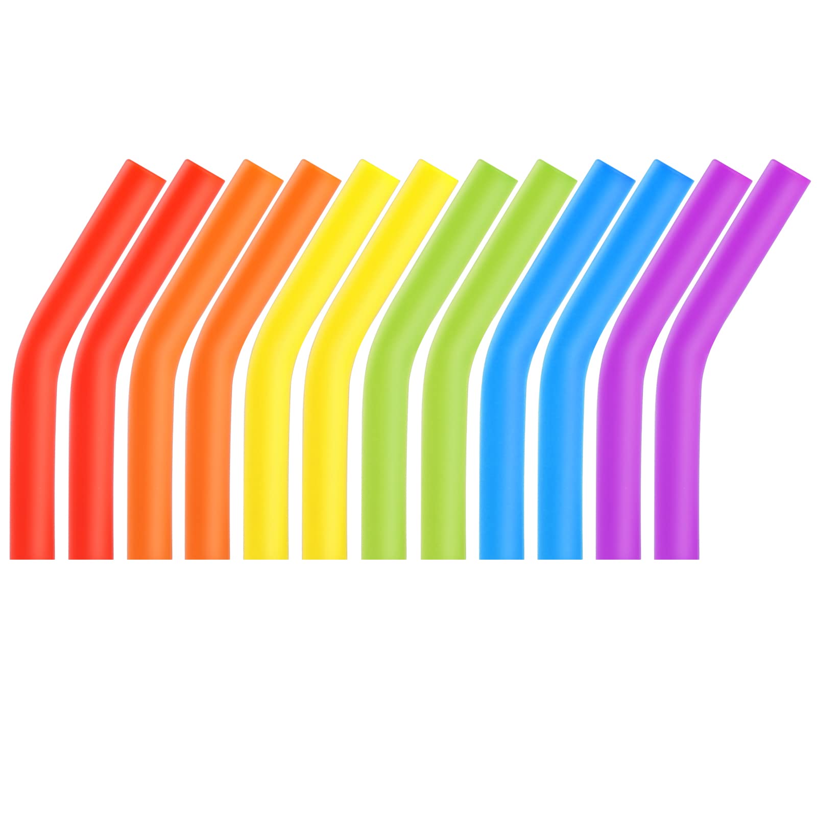 12Pcs Silicone Straw Tips- Food Grade Rubber Metal Straws Tips Covers Only Fit For 1/3 Inch Wide(8Mm Outdiameter) Stainless Stee