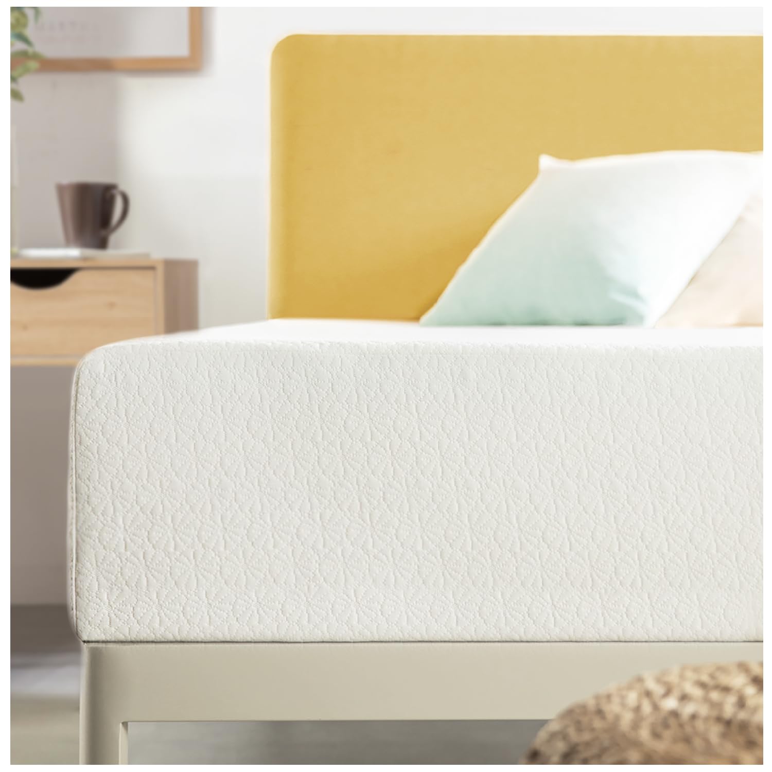 Best Price Mattress 12 Inch Queen Mattress Bed-In-A-Box  Green Tea Memory Foam  White