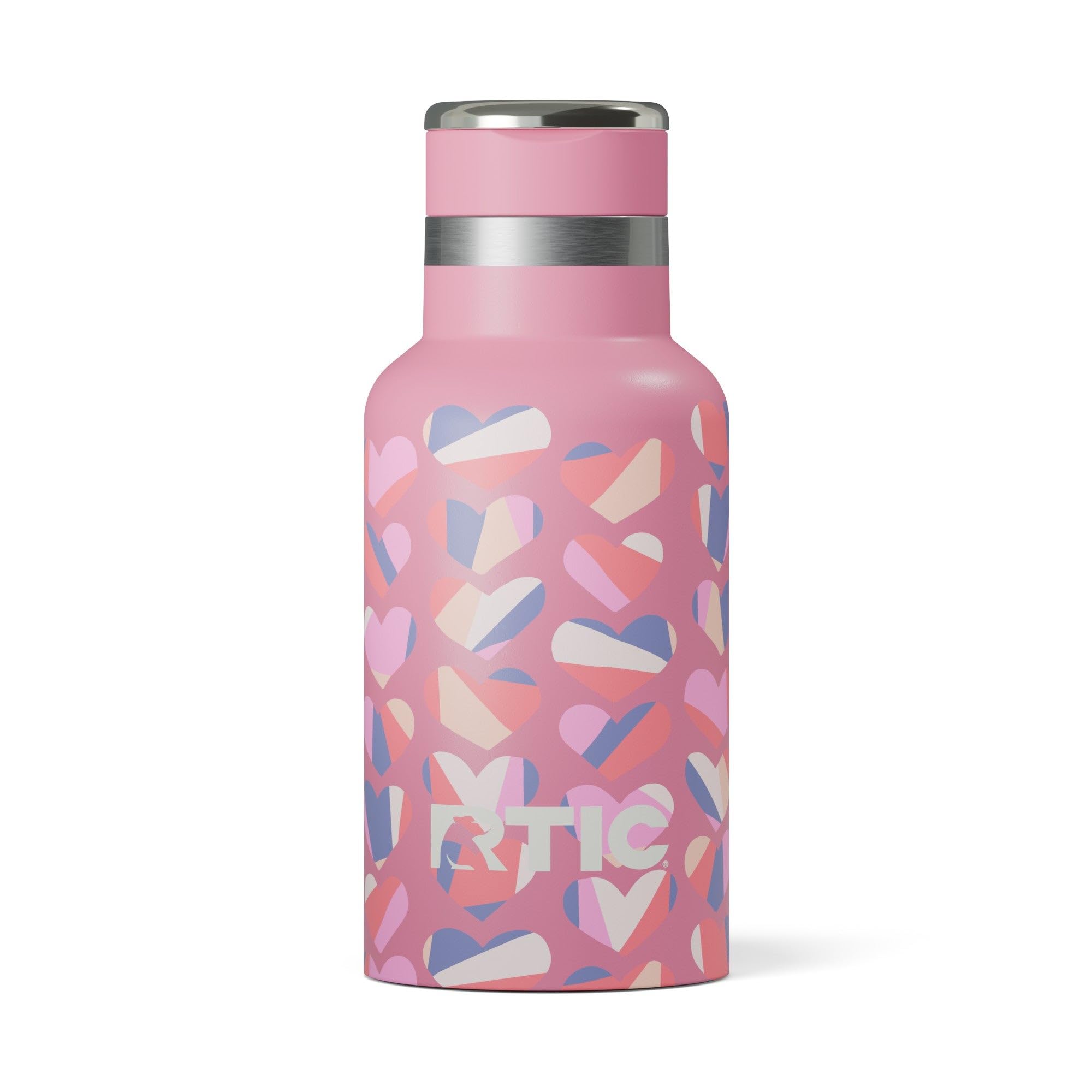 RTIC 12 oz Ceramic Lined Insulated Journey Bottle, Leak-Proof Lid, Sweet Hearts