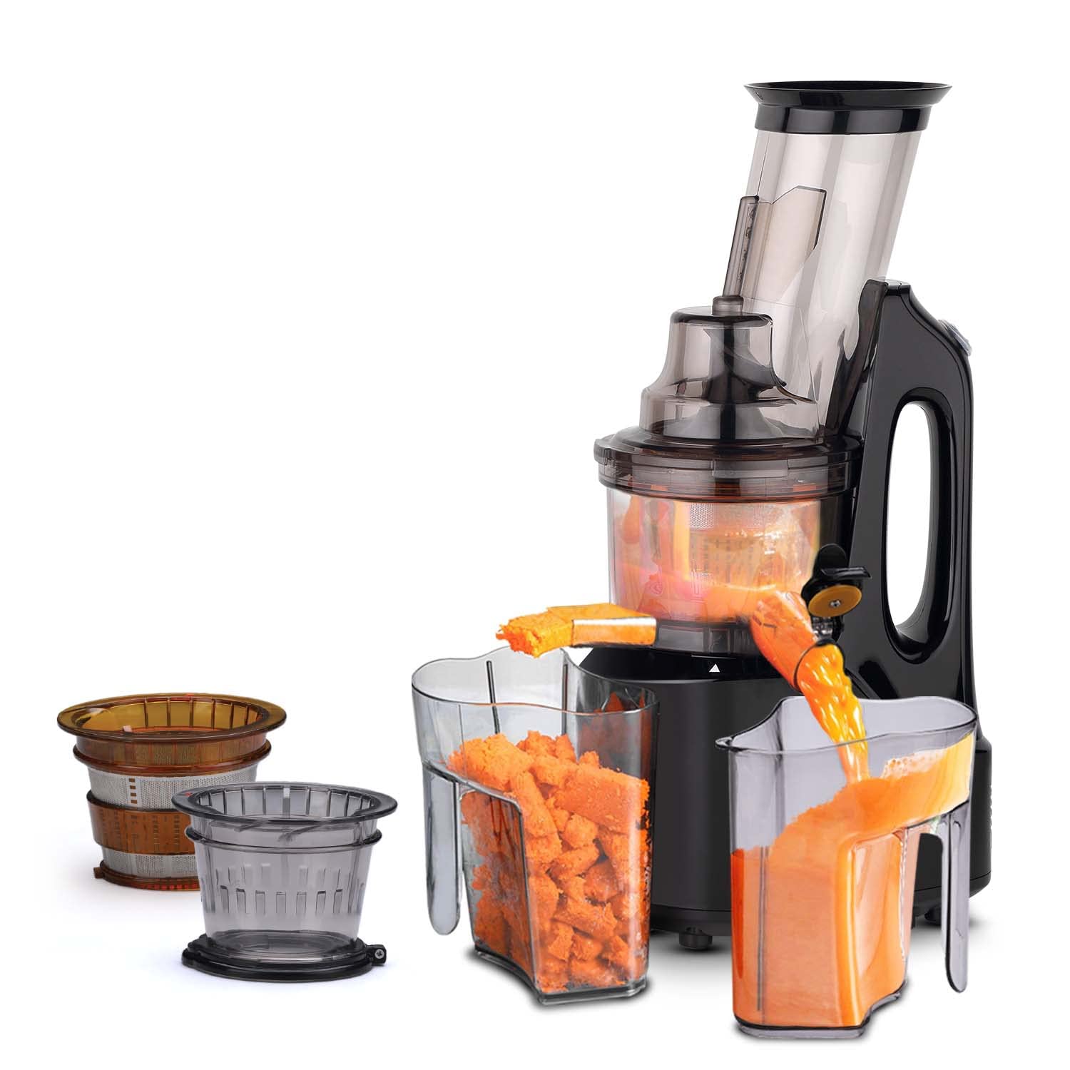 AGARO Royal Slow Juicer, Professional Cold Press Whole Slow Juicer, 240 Watts Power Motor, 120 Minutes Long Usage, 3 Strainers, 