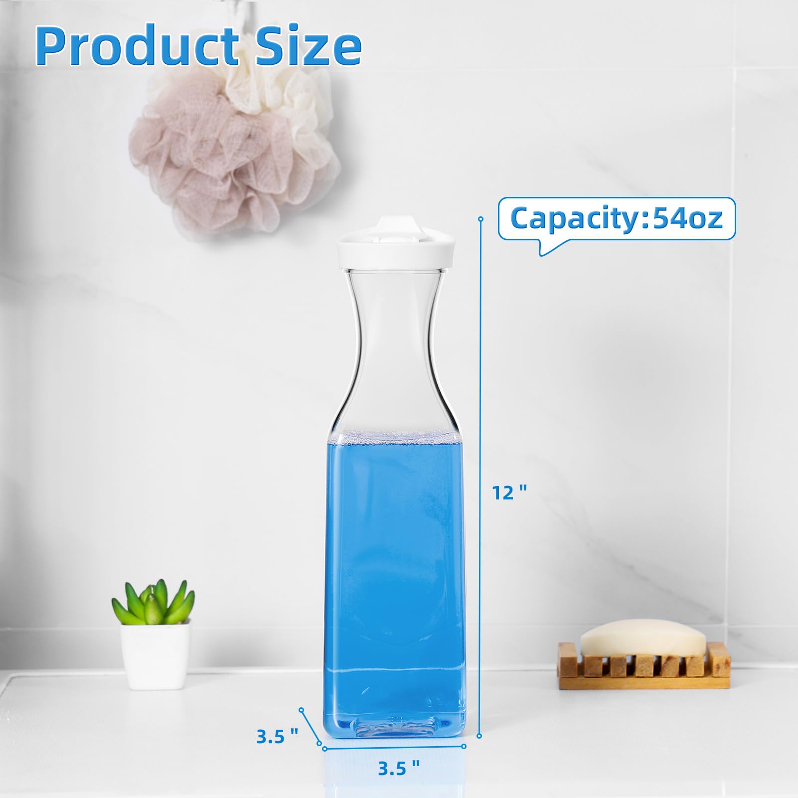 Laundry-Detergent-Dispenser,54Oz Fabric Softener Dispenser,Plastic Liquid Laundry Detergent Container,Laundry Detergent Organize