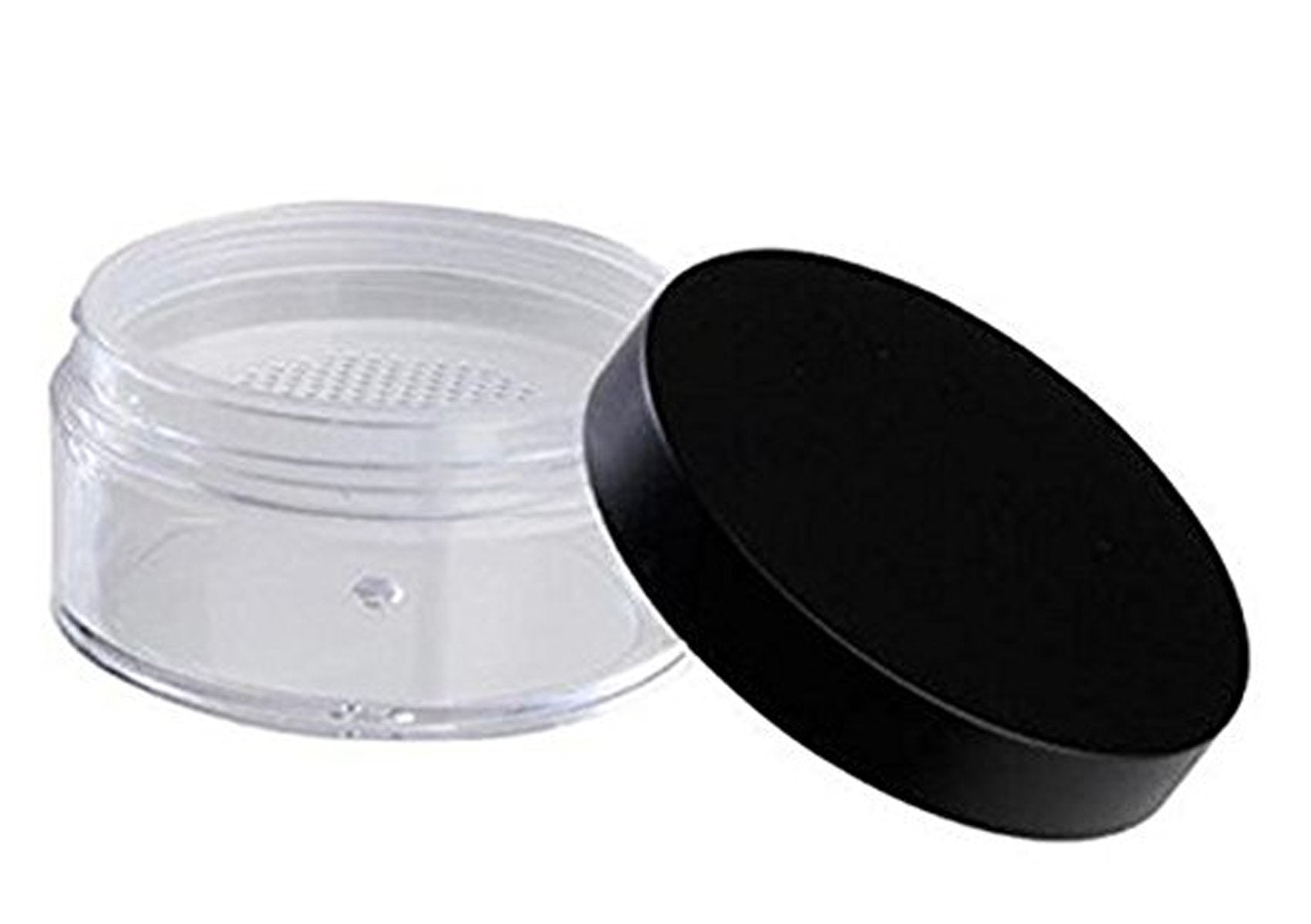 Luzen 3 Pieces 50G 50Ml Empty Loose Face Powder Blusher Puff Case Box Makeup Cosmetic Jars Containers With Sifter Lids