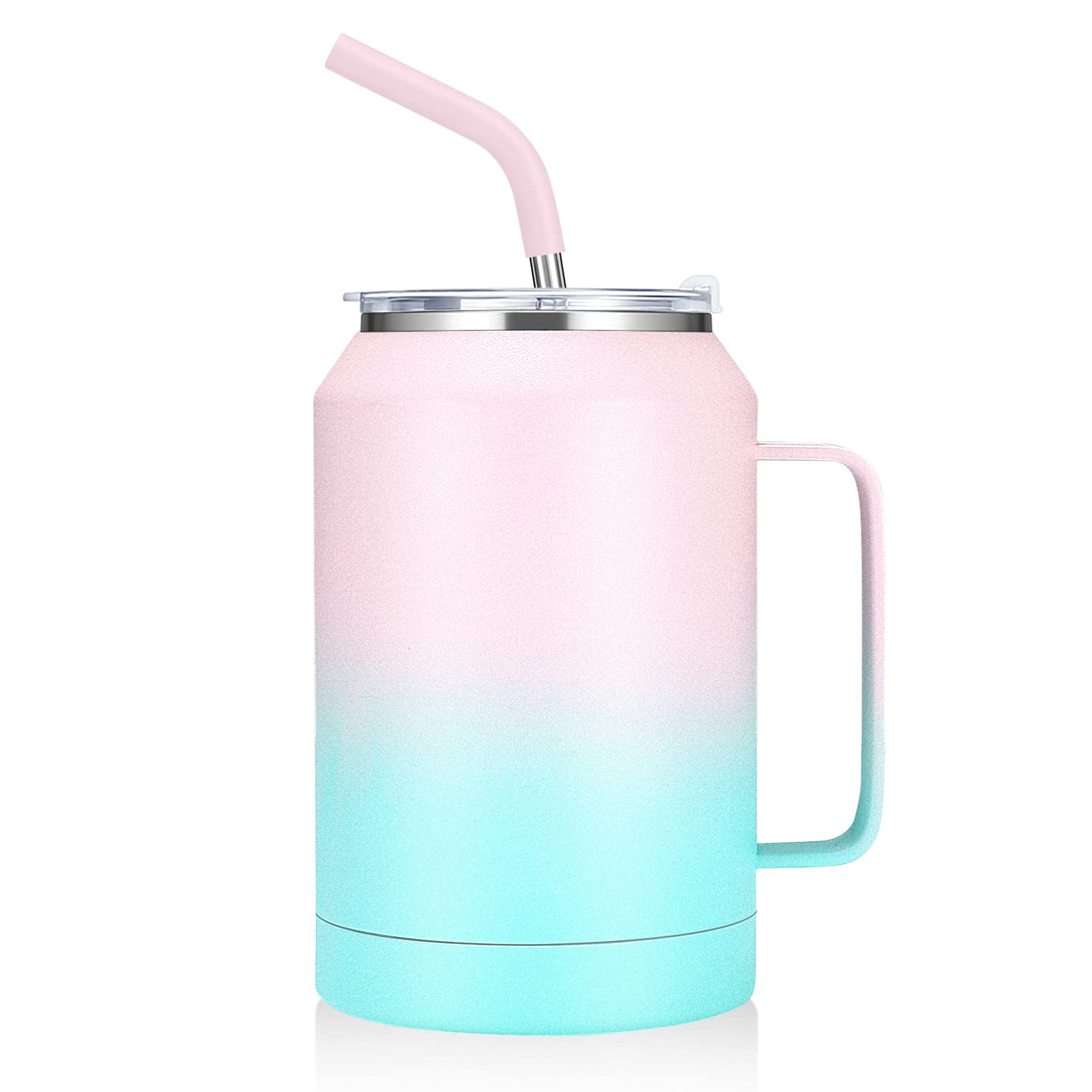 Zenbo 32 oz Mug Tumbler - Stainless Steel Vacuum Insulated Mug with Handle,Lid and Straw,Keeps Drinks Cold up to 36 Hours - Swea
