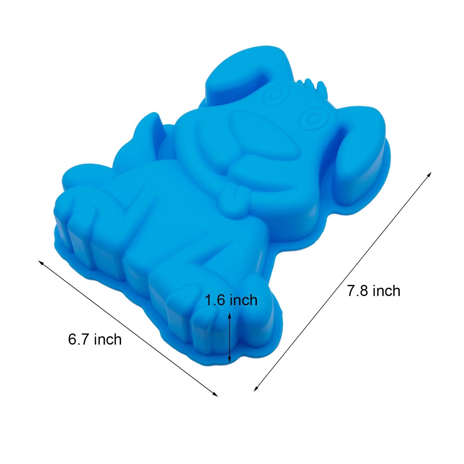 Fewo Small Puppy Dog Cake Pan, Non-Stick Pup Dog Silicone Baking Mold Tray For Muffin Loaf Bread Toast Mousse Scone Baking Suppl