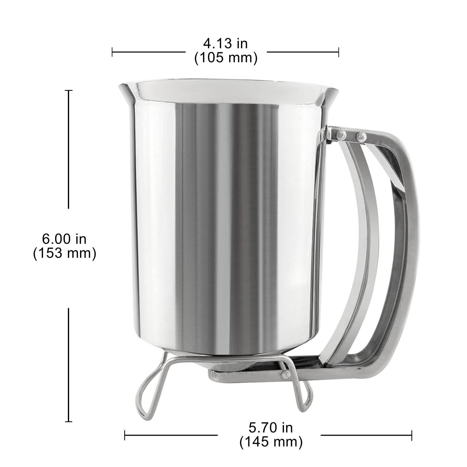 Aldkitchen Dough Dispenser | Stainless Steel | Batter Pourer (4-Cup Capacity)