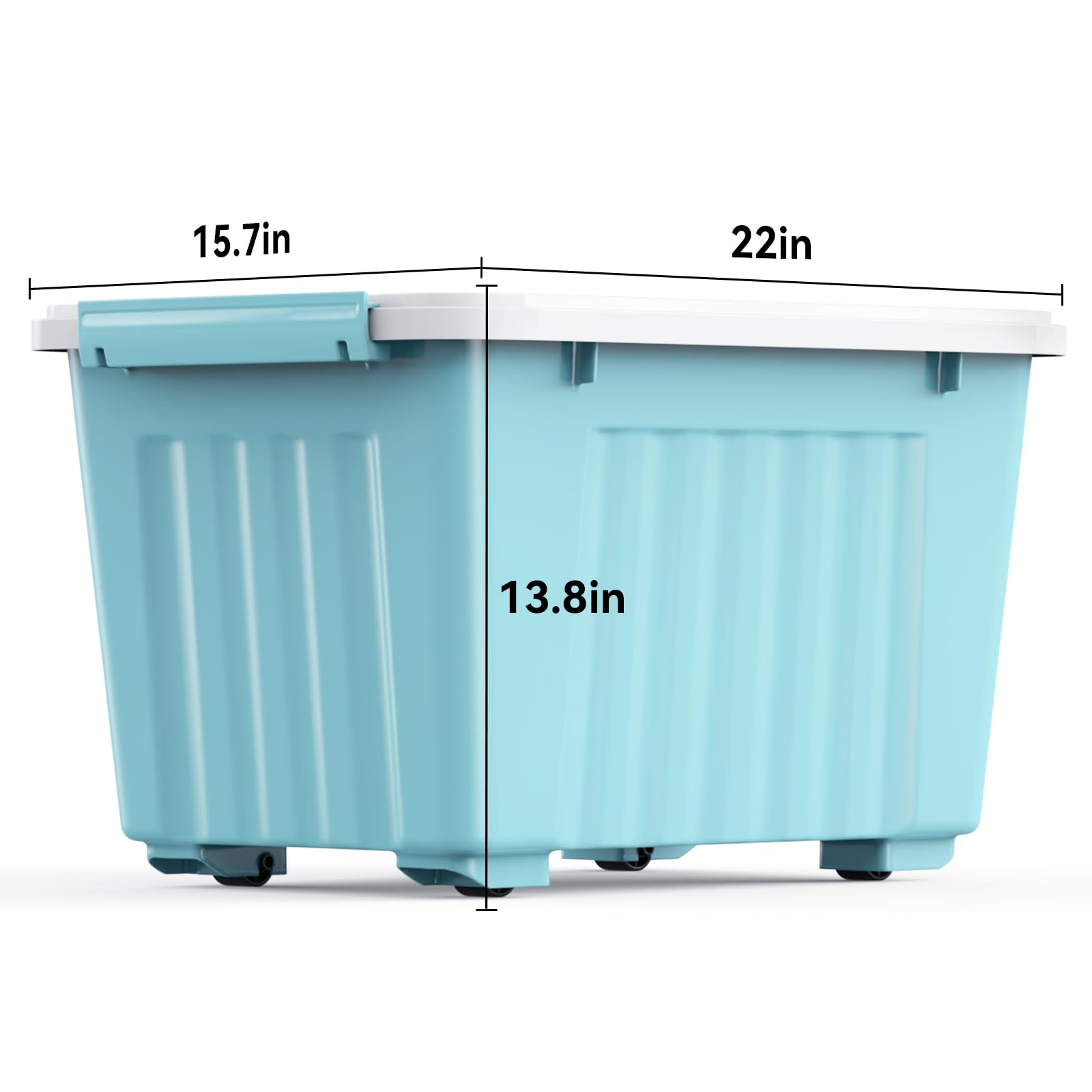 Nazhura 72 Quart Plastic Storage Bin, Stackable And Nestable Storage Boxes With Lids And Secure Latching Buckles, Large Storage