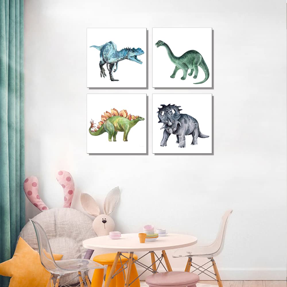 Popuwall Dinosaur Wall Art - Canvas Pictures for Boys Room, 16"x16", Dinosaur-3, Kids Room Decoration