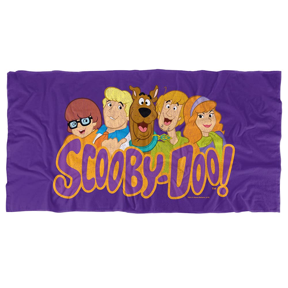 Logovision Scooby-Doo Scooby Gang Purple Officially Licensed Beach Towel 30'' X 60''