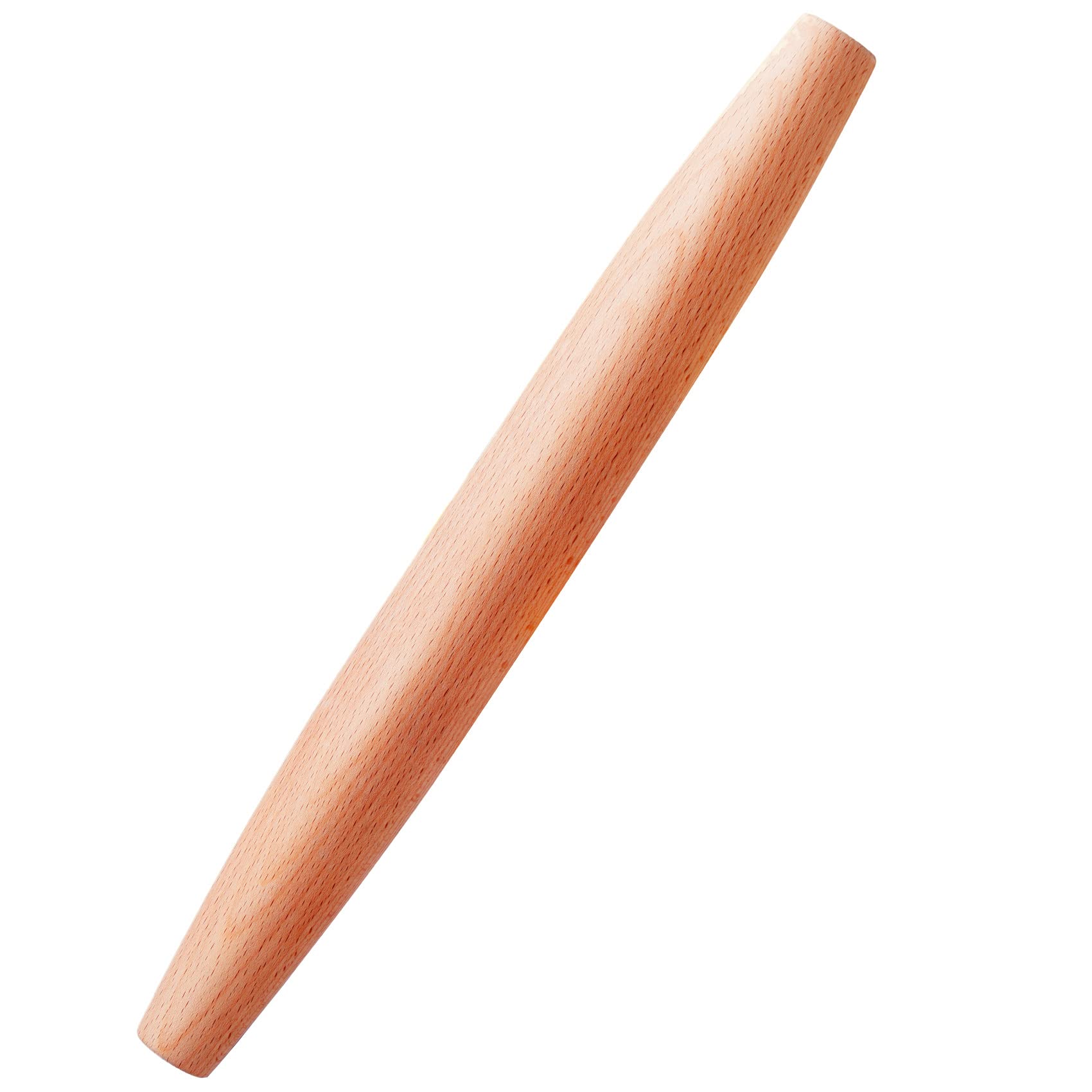 Classic French Rolling Pin For Baking - Beech Wood Tapered Rolling Pin Dough Roller For Pizza Dough, Pie Crust Cookie Fondant Du
