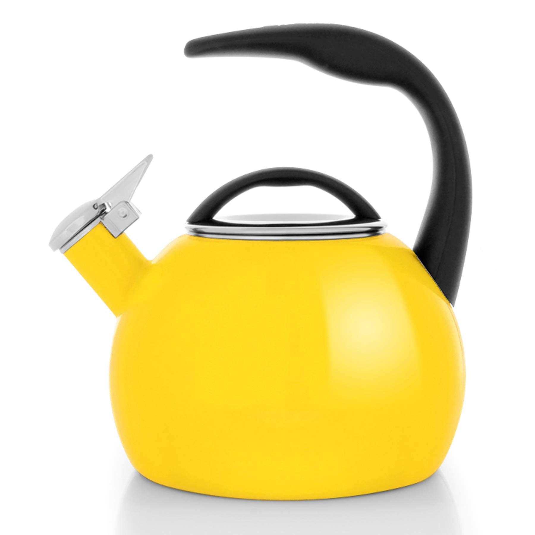 Chantal 40Th Anniversary Tea Kettle, 2 Quart, Enamel Carbon Steel, Whistling, Canary Yellow