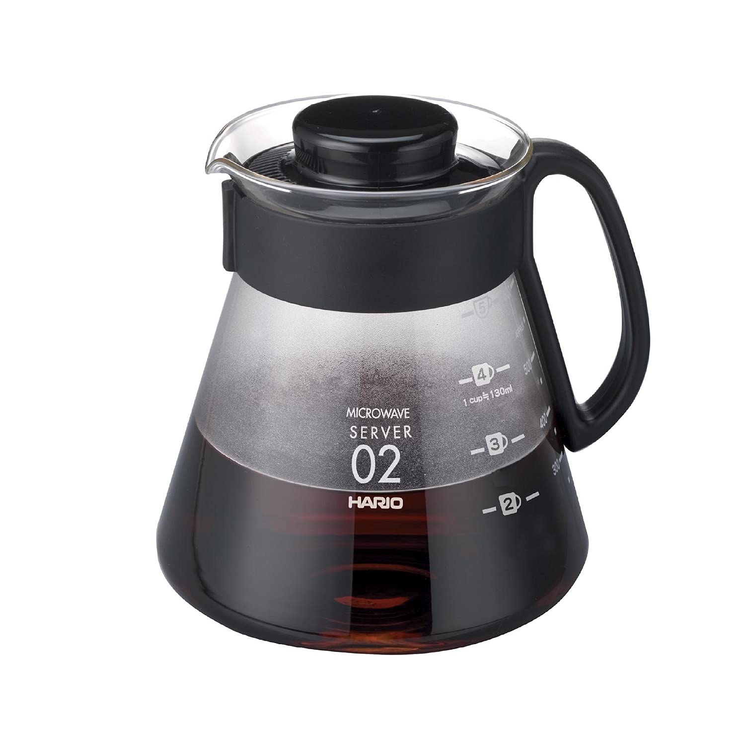 Hario V60 Glass Range Coffee Server, 600Ml, Black
