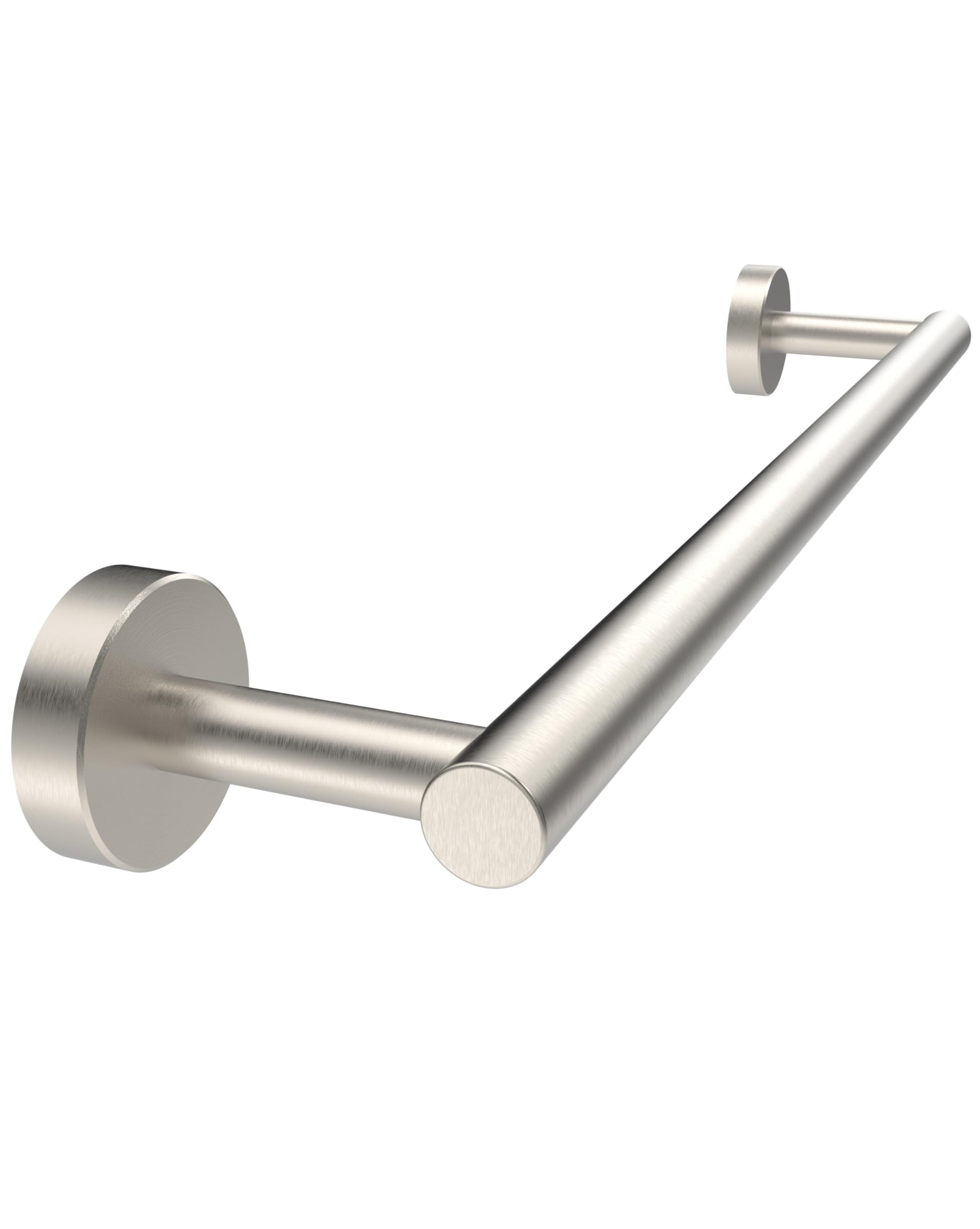 Wzkaly Brushed Grey Towel Bar, 16 Inch 304 Stainless Steel Towel Rack Bathroom, Towel Holder Brushed Grey Wall Mount, Total Leng