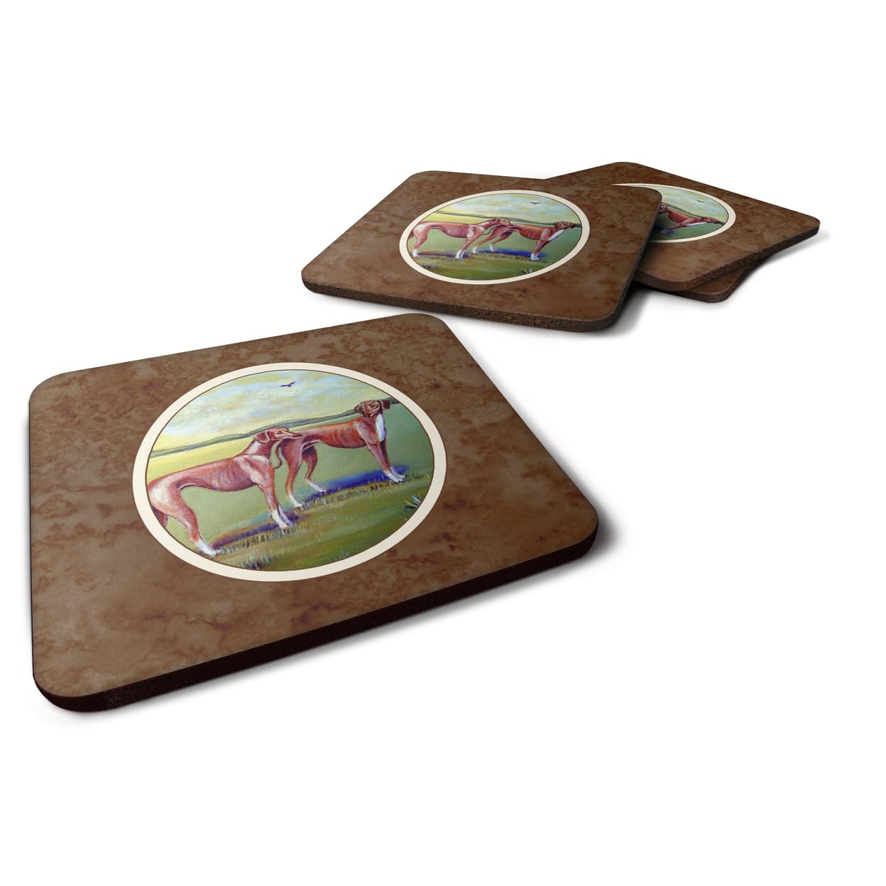 Carolines Treasures Azawakh Hound Foam Coasters (Set of 4), 3.5, Multicolor