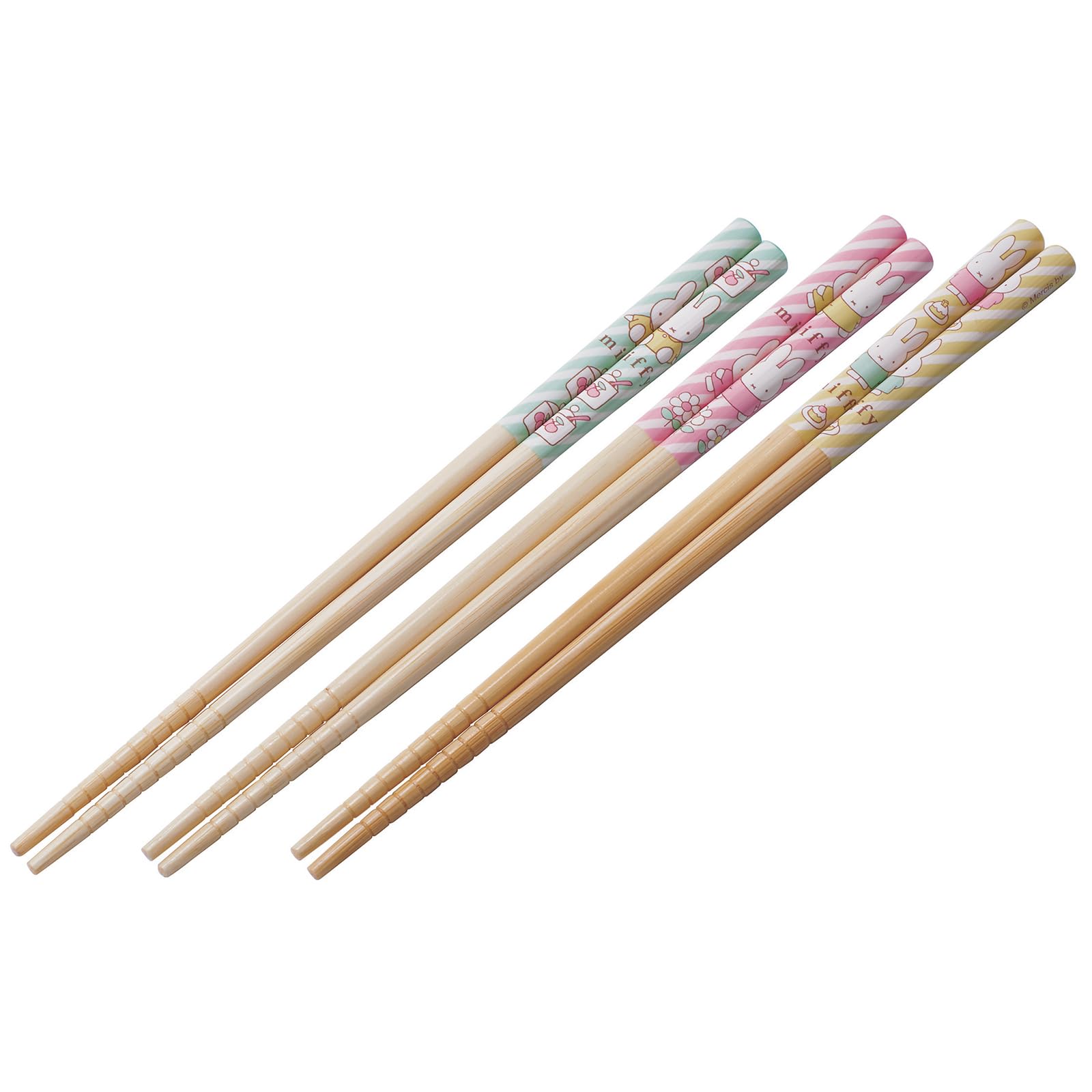 Miffy Bamboo Chopstick 3pcs Set - Cute & Durable Eco-Friendly Chopsticks for Everyday Use - 21cm
