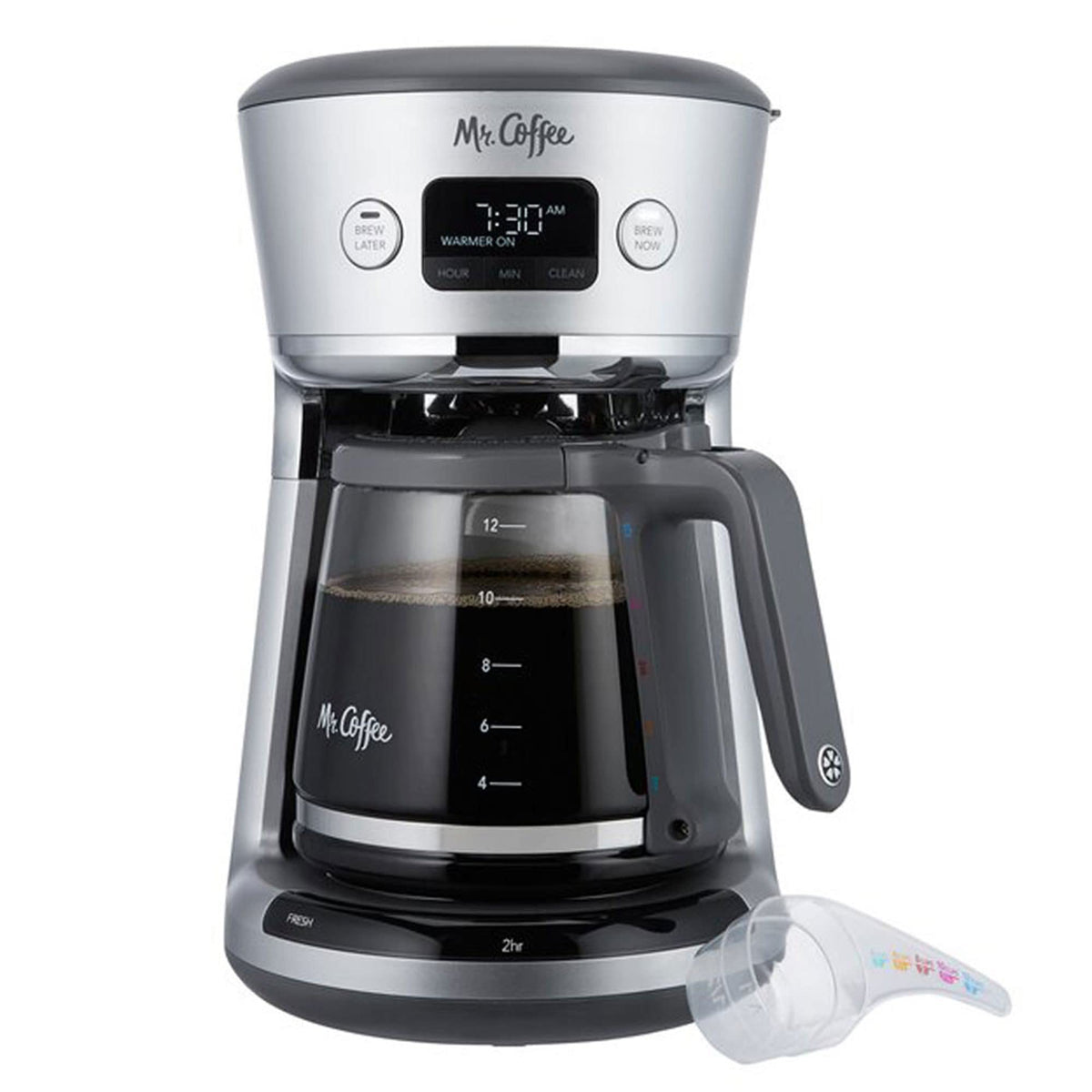 Mr. Coffee 31160393 Easy Measure 12 Cup Programmable Digital Coffee Maker Machine With Built In Water Filtration And Measuring S