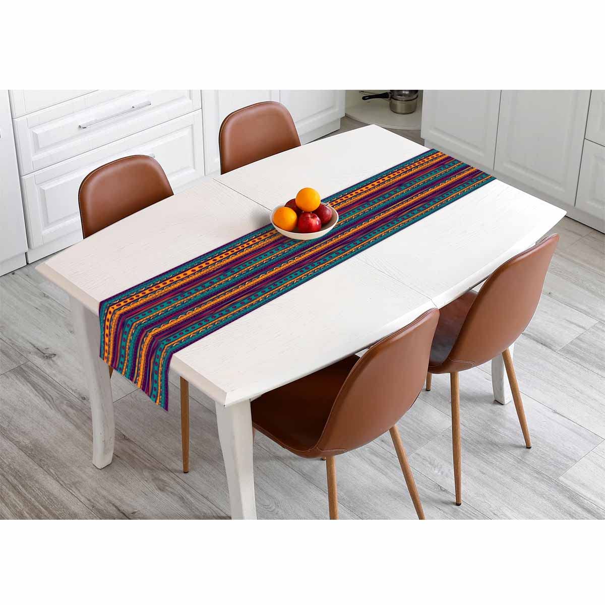 HOSNYE Table Runner Europe Travel Famous Places Hand Drawn Map Cotton Linen Table Runner Decoration for Kitchen Family Dinner Table Holiday Party Farmhouse Style 13 x 72 Inch