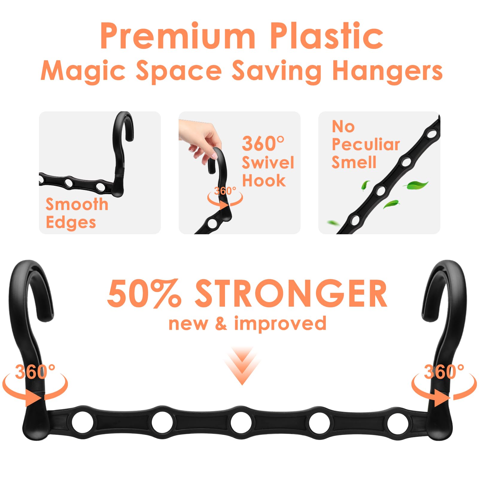 Closet Organizers and Storage 12 Pack Sturdy Hanger for Heavy Clothes Upgraded Space Saving Hangers Magic Closet Organization Clothe Hanger College Dorm Room Essentials