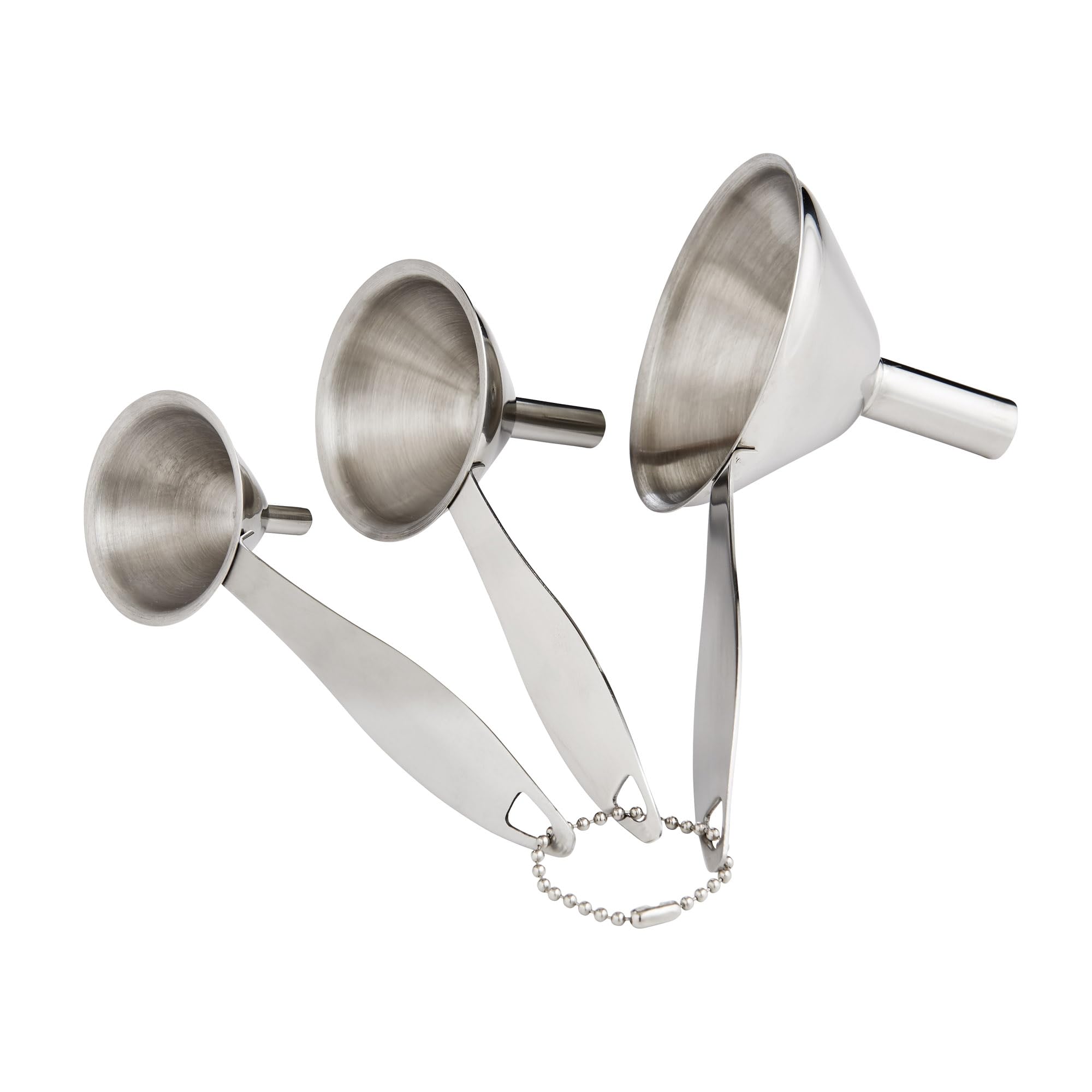 Hic Kitchen Condiment Funnels, Set Of 3, 7-Inches X 3-Inches, .5-Ounces, .75-Ounces, And 2-Ounce Capacities