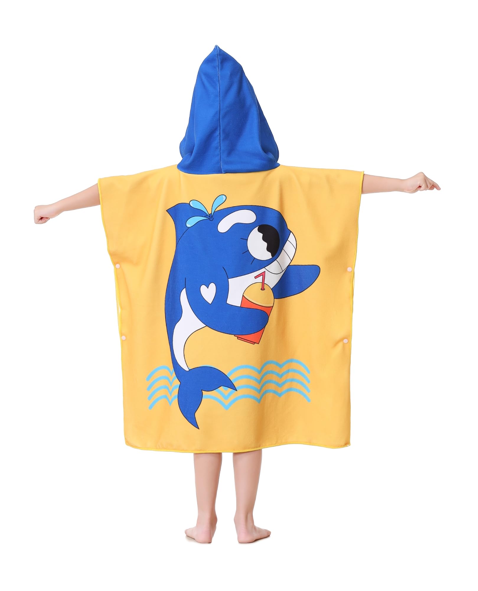 Age 3 4 5 6 7 8 9 10 Years Children Boy Girl Bath Beach Towel Poncho Gift for Kids with Hood
