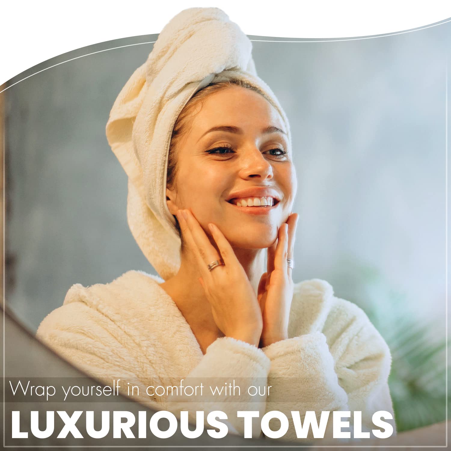 KAHAF Collection 6-Pack Bath Towels - Lightweight - Extra Absorbent - 100% Cotton - Shower towels (Multi  27 inchesx54 inches)