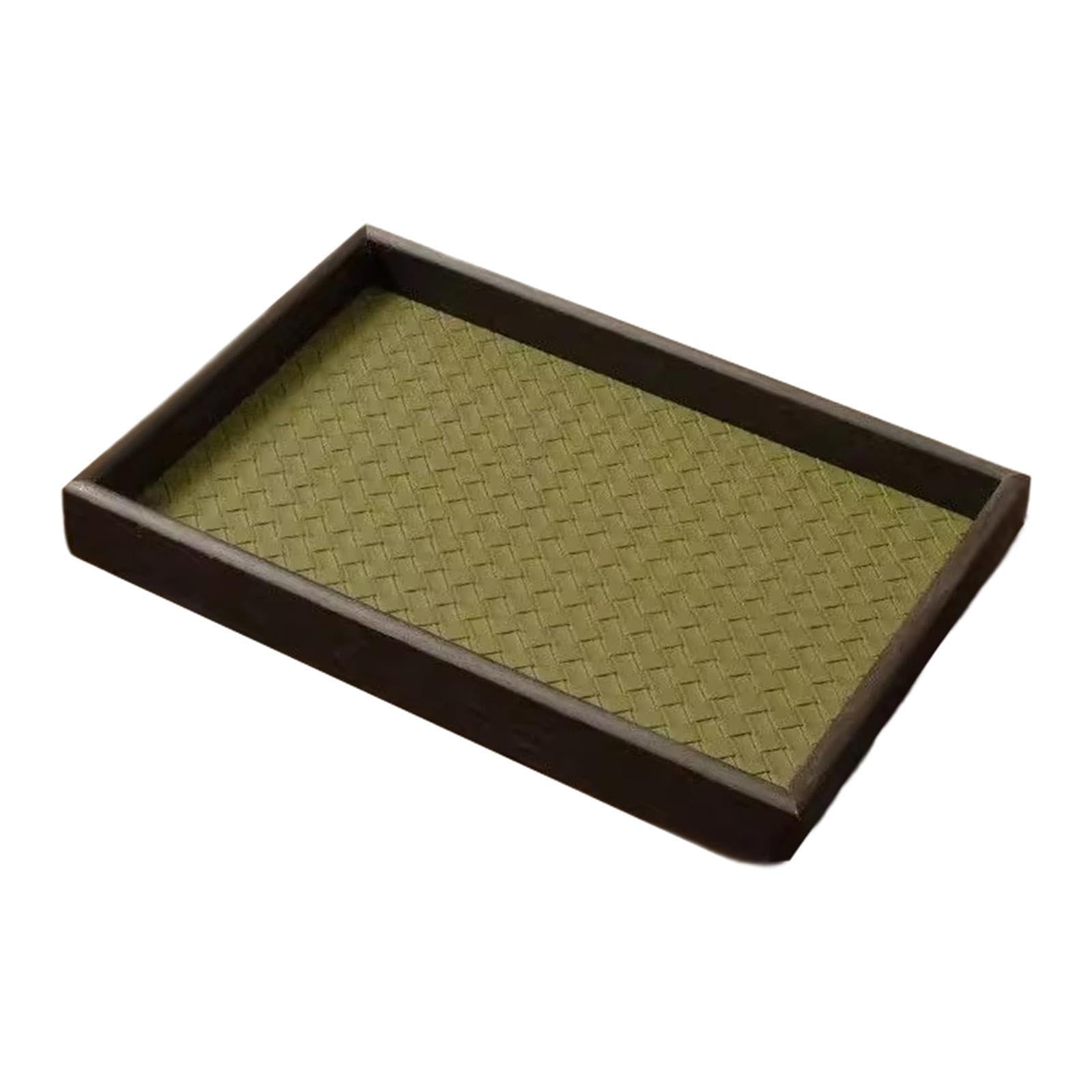 Heavenglow Flat Jewelry Tray Organizer Bathroom Drawer Kitchen Counter Showcase Display Green | Dinnerware & Serving Dishes | Ki