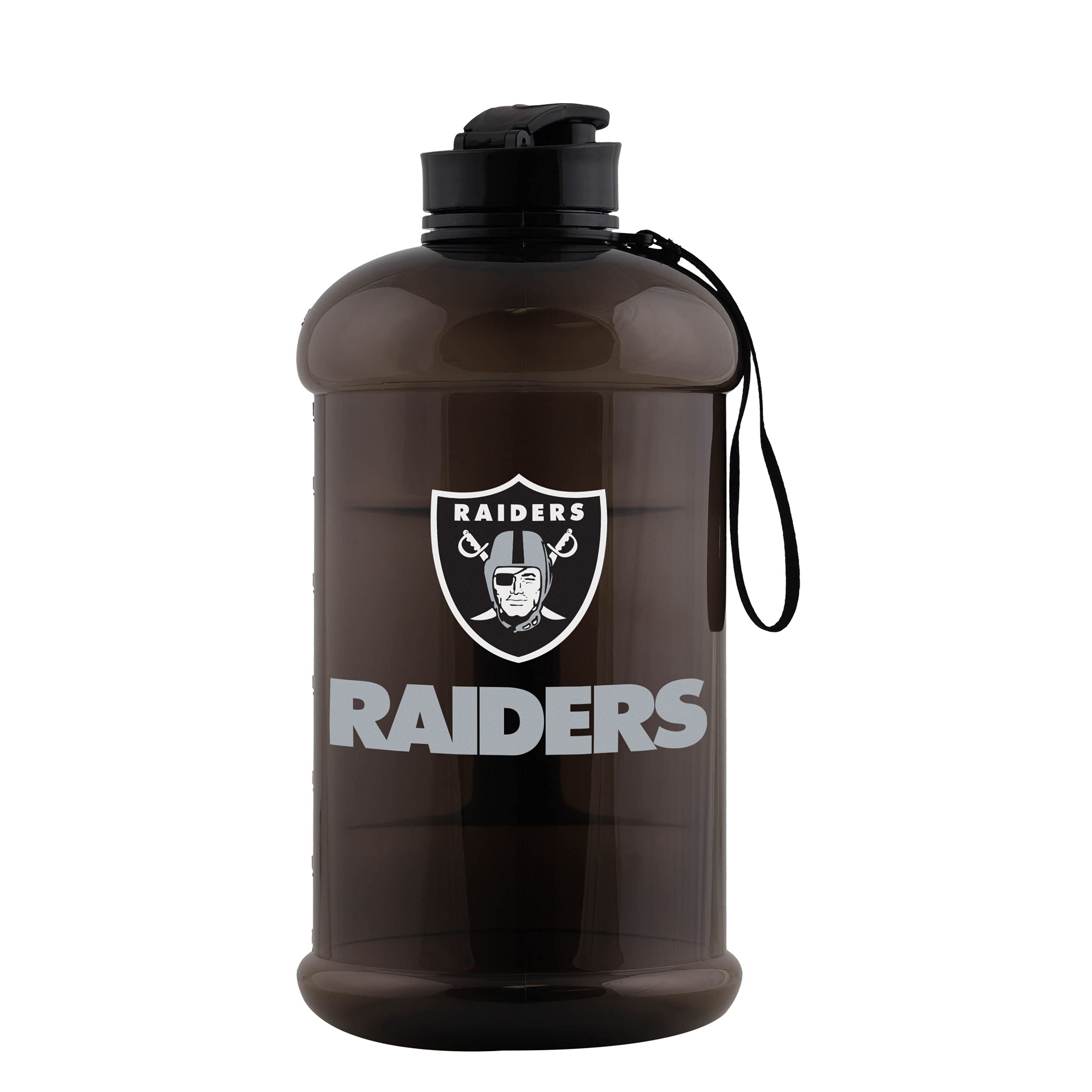 FOCO Las Vegas Raiders NFL Large Team Color Clear Sports Bottle
