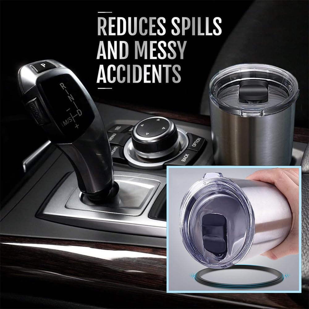 Replacement Yeti Tumbler Lid, 2Pcs 20Oz Yeti Tumbler Magnetic Slider Replacement, Great Spill Proof Effect Coffee Cup Lids With