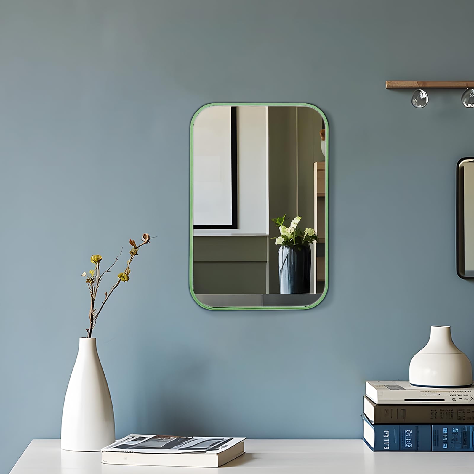 Yafmcy 8 Inch Desktop Makeup Mirror, Foldable Portable Princess Mirror With Stand,Table Desk Standing Cosmetic Mirror, Wall Hang