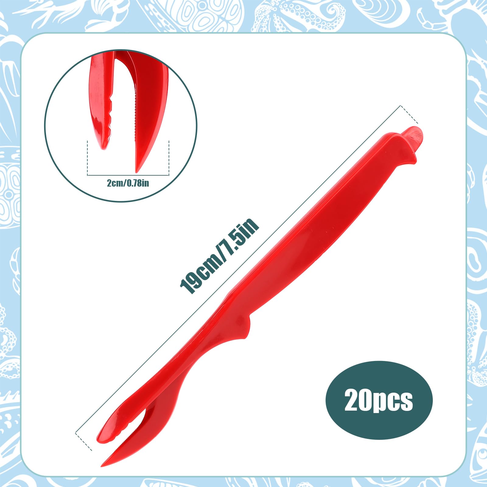 20Pcs Crab Leg Crackers, Shrimp Shelling Tool With Storage Bag Crab Leg Crackers Kit Crab Crackers And Tools For Lobster Crab Cr