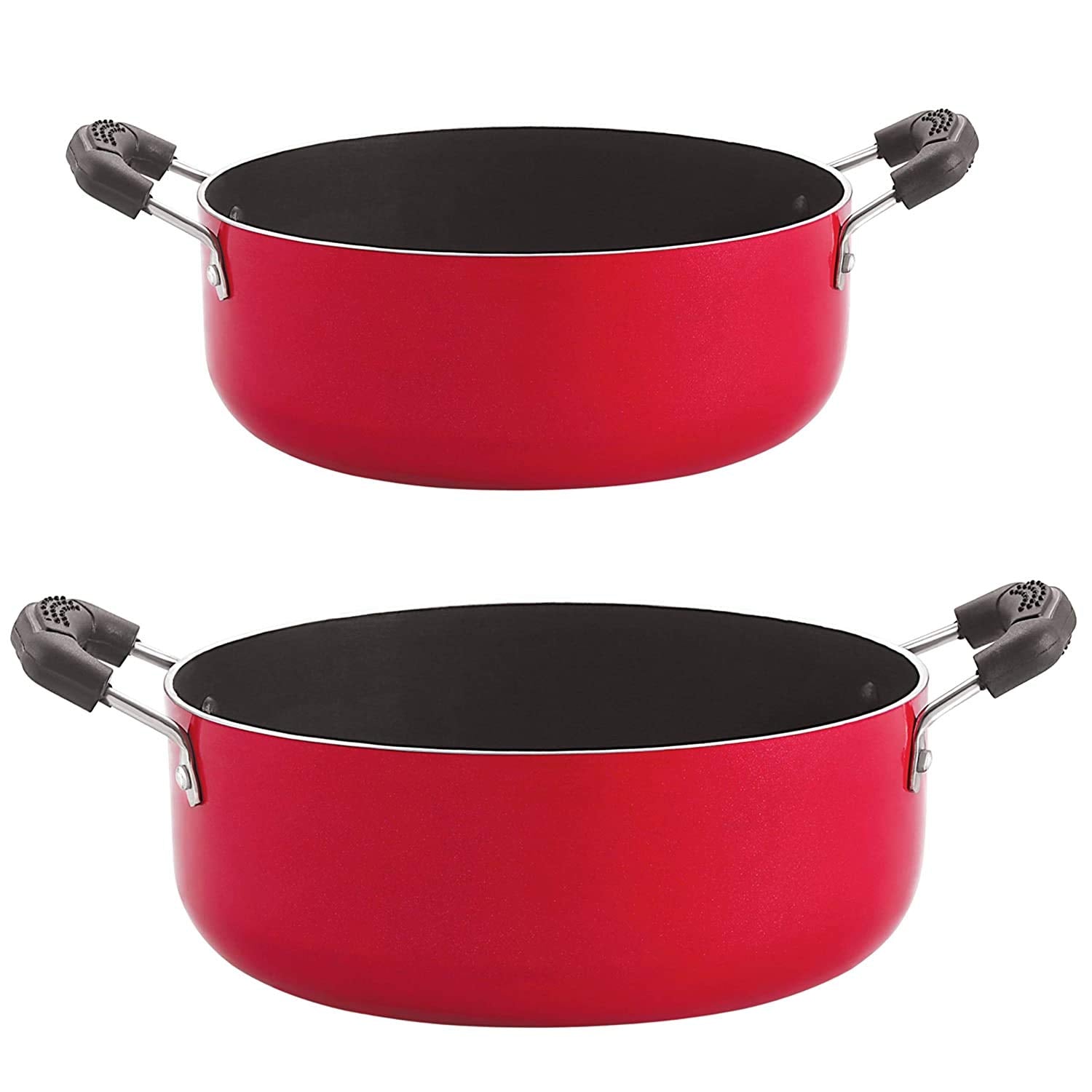 Nirlon NonStick Gas Compatible Casserole 2 Piece Cookware Set