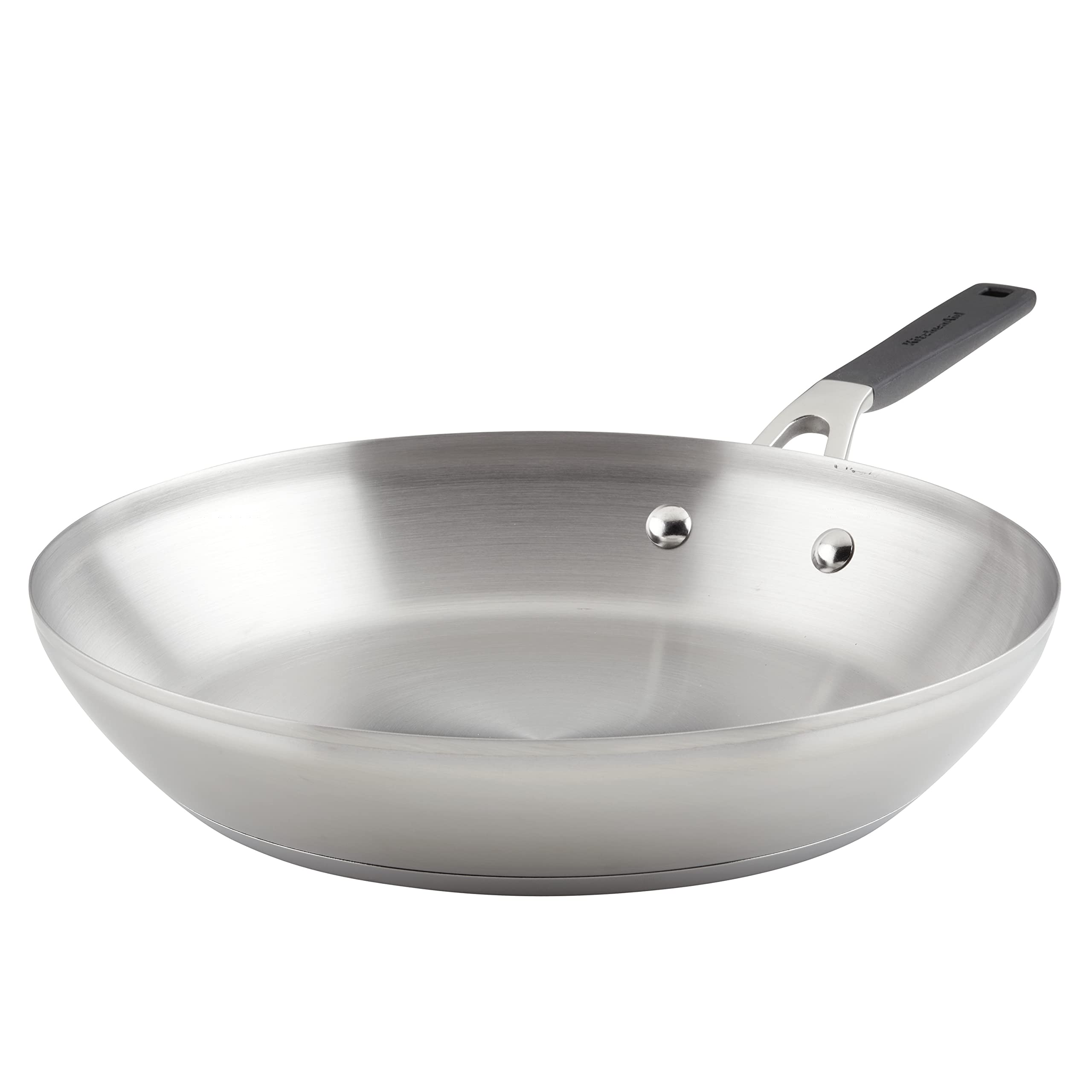 Kitchenaid Stainless Steel Frying Pan/Skillet, 12 Inch, Brushed Stainless Steel