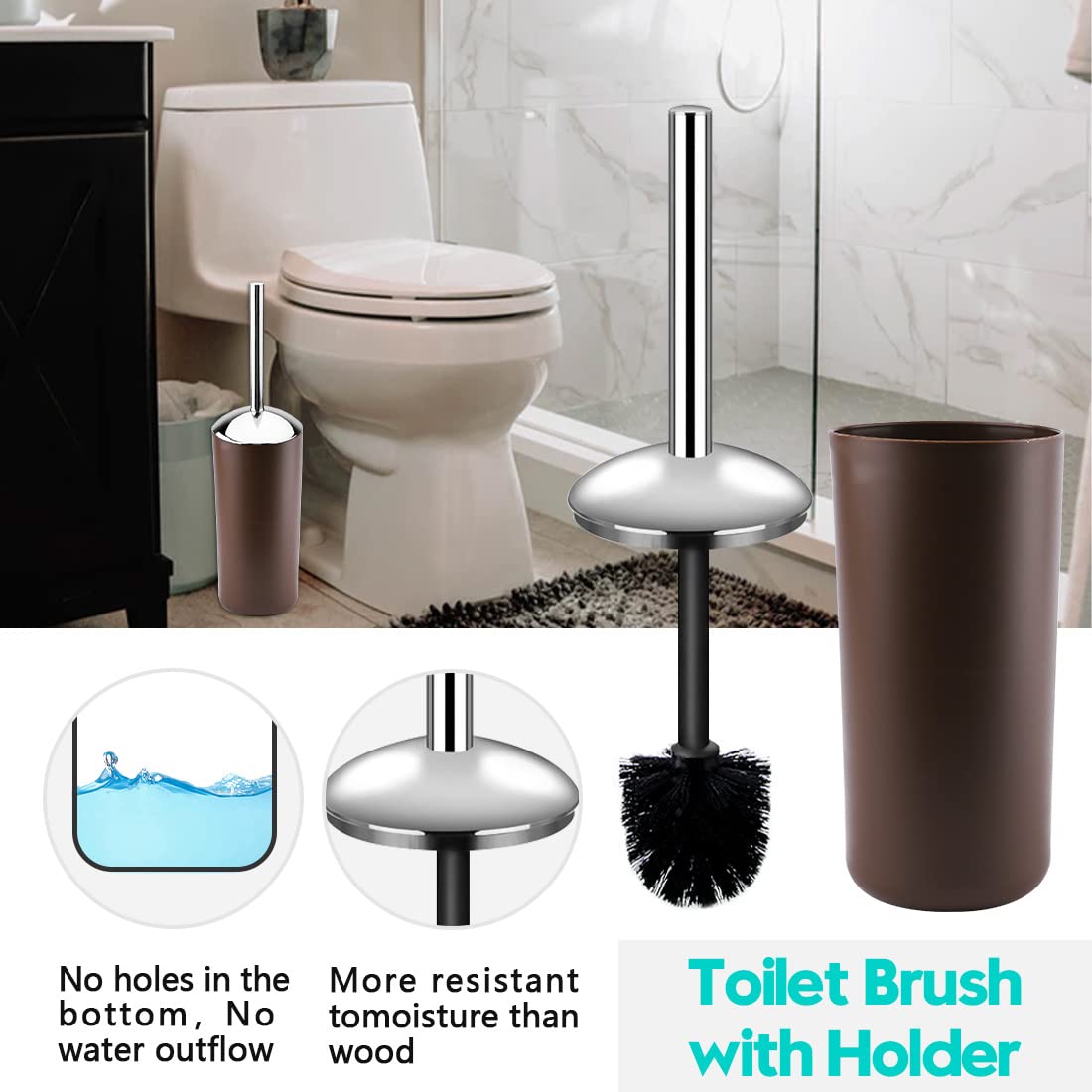 Papillon Bathroom Accessories Set-6 Piece Plastic Gift Set Toothbrush Holder,Toothbrush Cup,Soap Dispenser,Soap Dish,Toilet Brus