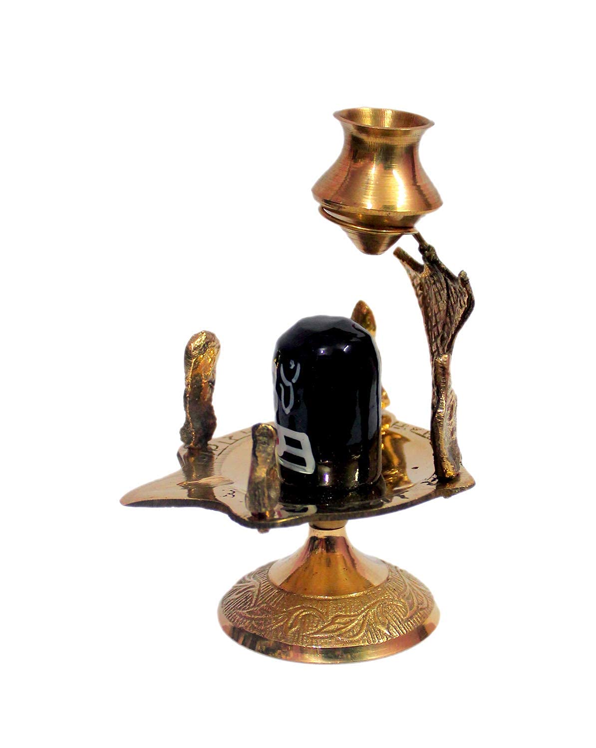 Navyaksh Shivling Pure Brass Colourful Metal Idol | With Parvati | Ganesh | Nandi | Shesha Naag | Trishul | Abhishek Patra Kalas