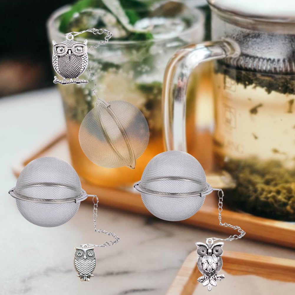 Tea Infusers For Loose Tea 3 Sets Tea Infuser Loose Leaf Tea Steeper Tea Stainless Steel Ball Mesh Tea Strainer Filters With Crt