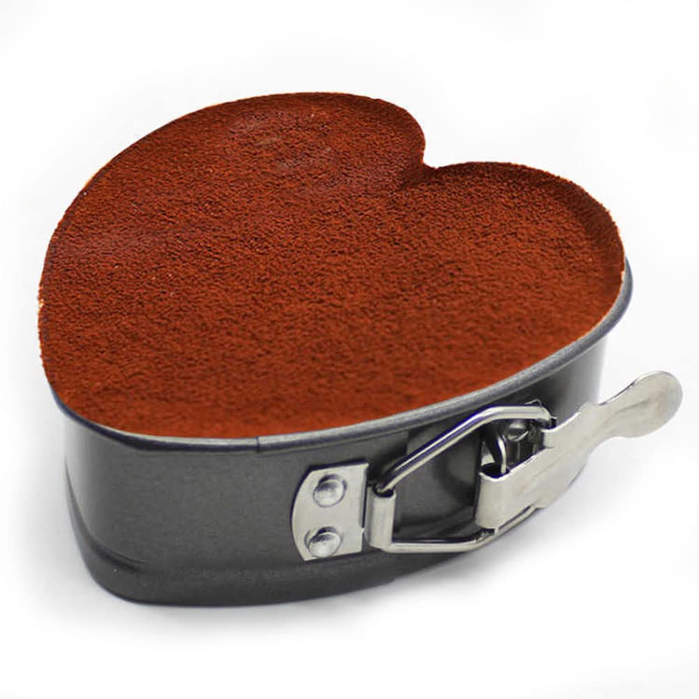 Esowemsn 1Pc Heart-Shaped Cake Mold 4 Inch Stainless Steel Mini Cheesecake Pan Nonstick Diy Baking Mold With Removable Base For
