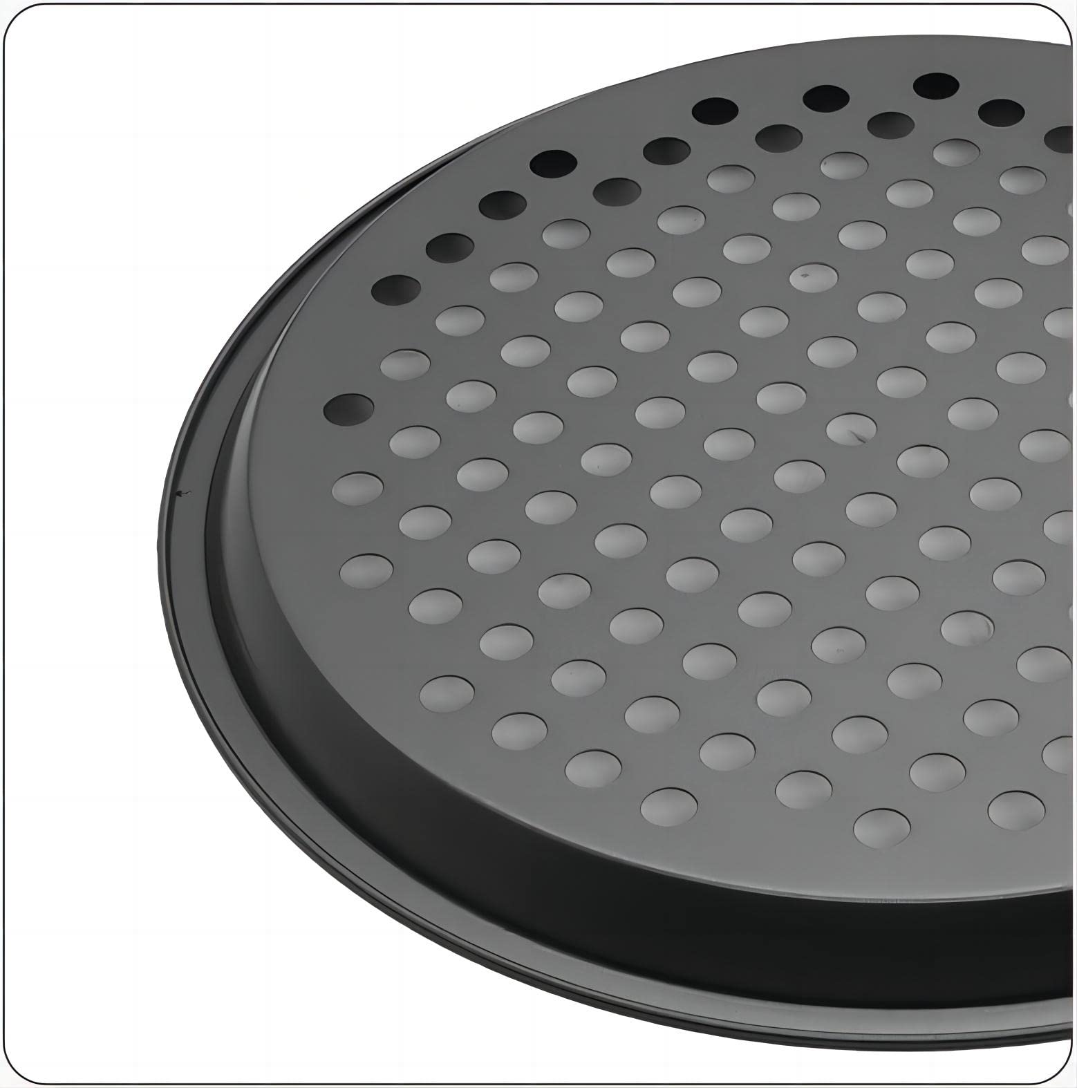Bamboo'S Grocery Lokii Round Pizza Pans Set, Baking Steel Pizza Pan For Oven, Nonstick Pizza Oven Tray, Grill Pizza Plates, 12.6