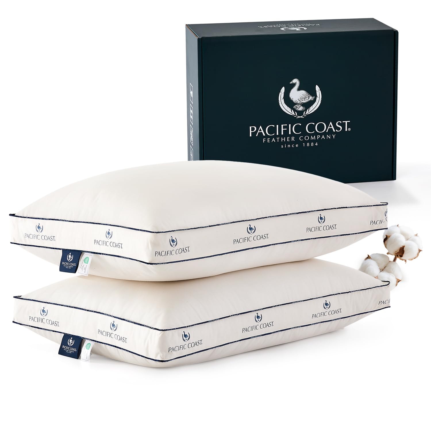 Pacific Coast Gusseted Pillow - Organic Cotton Queen 2 Pack