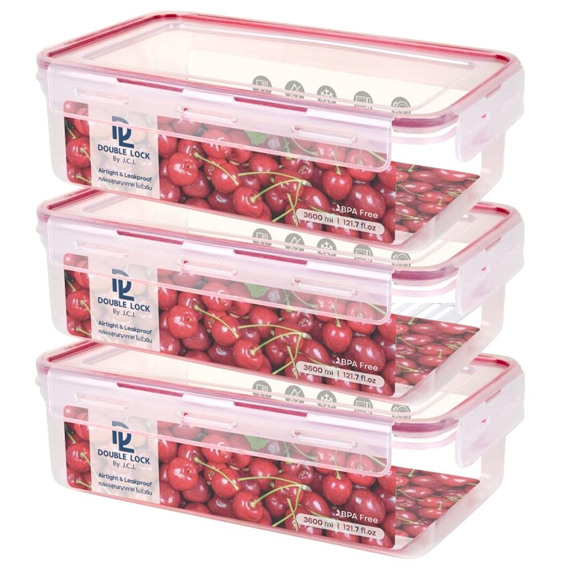Tribello Plastic Food Storage Containers With Lids  Large 15.2 Cup (121 Oz) Airtight Container Box For Food Storage, Freezer, M
