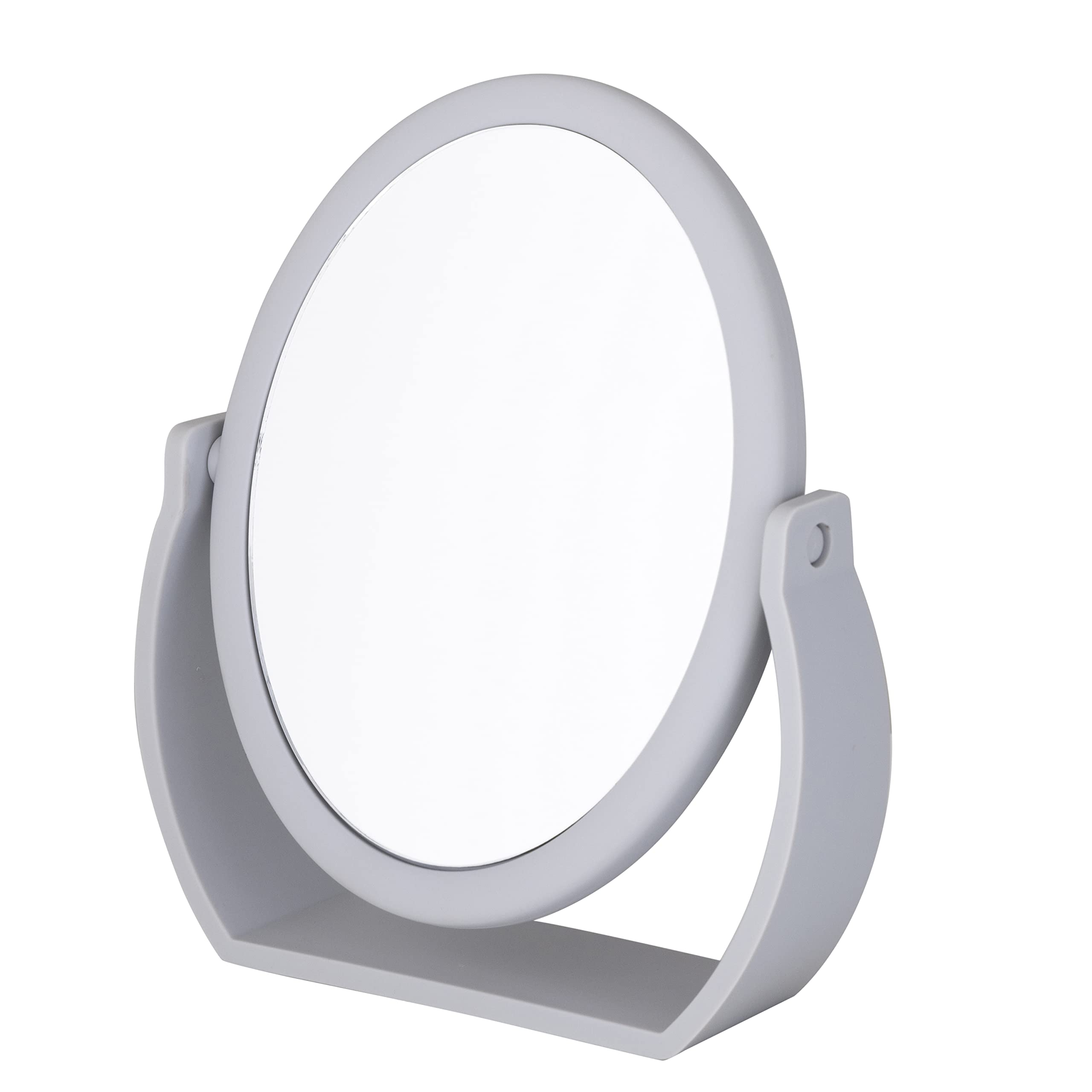 Bath Bliss Double-Sided Free-Standing Swivel Vanity Mirror | Regular & 10Xs Magnification | Make-up & Shaving Use | Freestanding