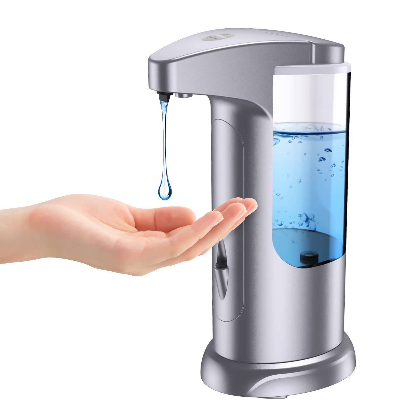 Ankilo 12.5Oz Automatic Liquid Soap Dispenser, Touch-Free Battery Operated Adjustable Soap Dispensing, Volume Premium For Kitche